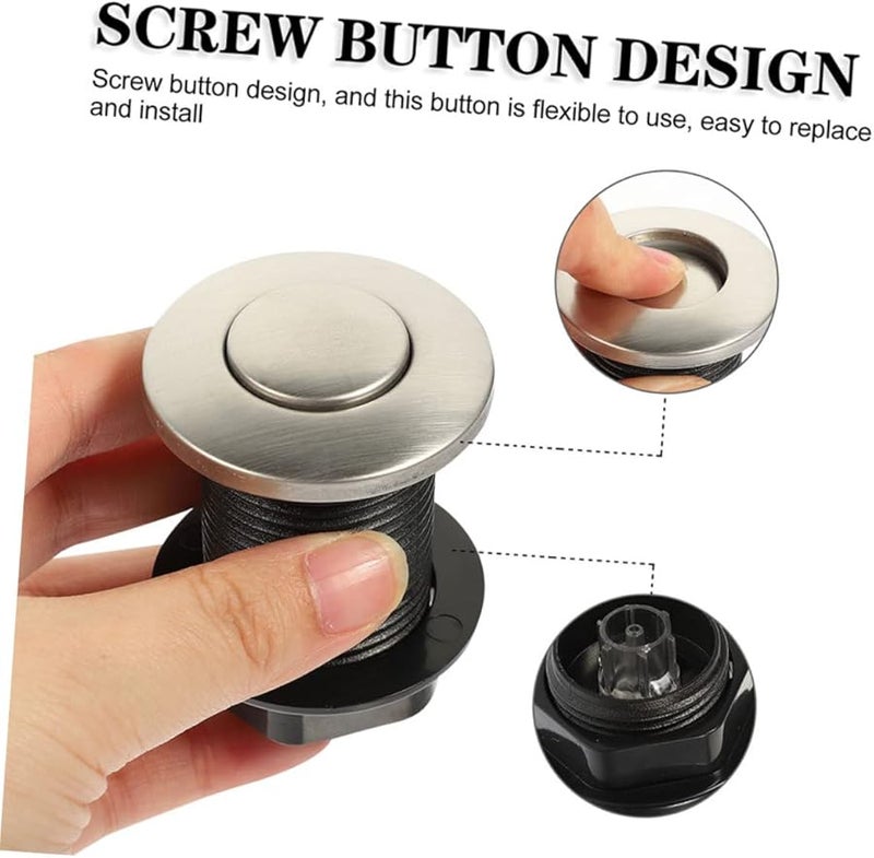 Gadpiparty 3pcs Air Button for Garbage Disposal Bathtub Pressure Easy Installation Bathroom Accessories - Image 5
